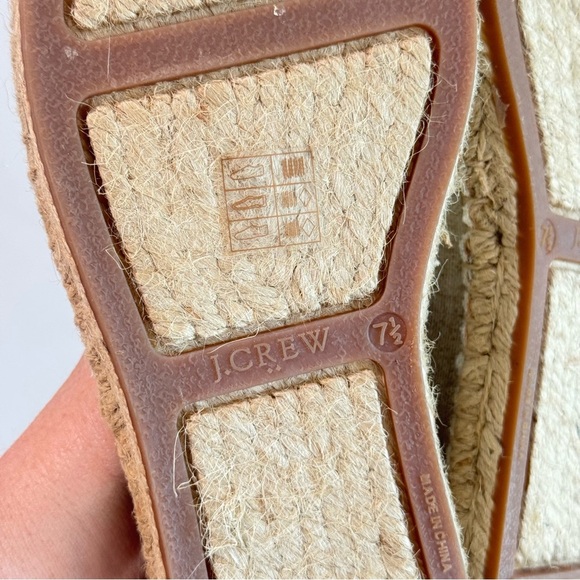 NWOT J Crew Canvas Colorblock Cap Toe Slip On Espadrilles Size 7.5 - Picture 4 of 6